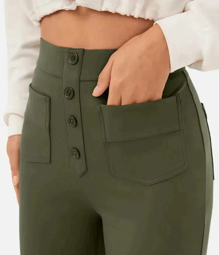 Aria™ | High-waisted elastic broek