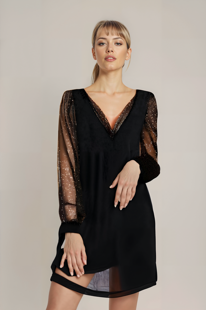 Lila™ | Lace sleeve jurk