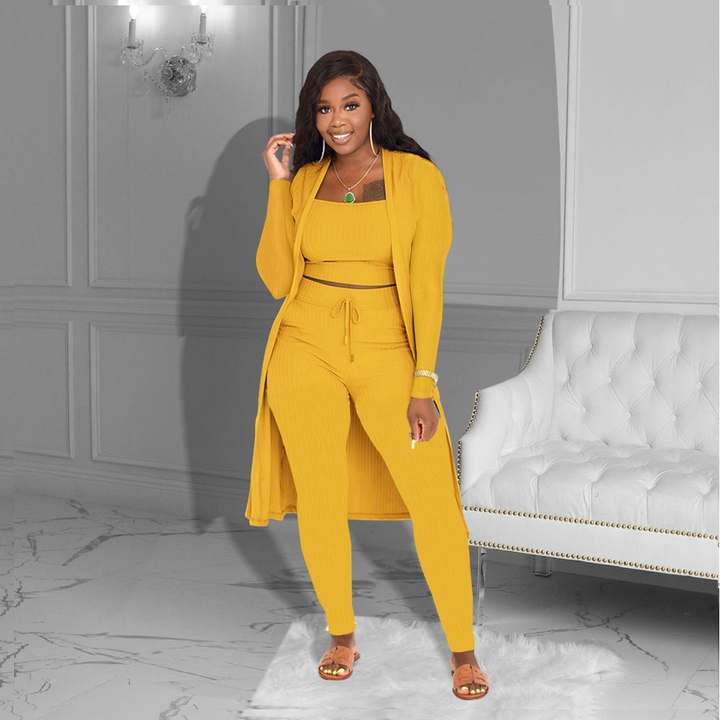 Amarie™ | Cozy three piece vest & leggings co-ord set
