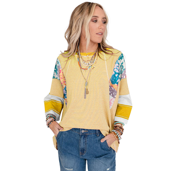 Bailey™ | Lichte patchwork batwing top