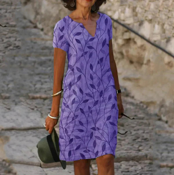 Noelle™ | Effortless leaf pattern jurk