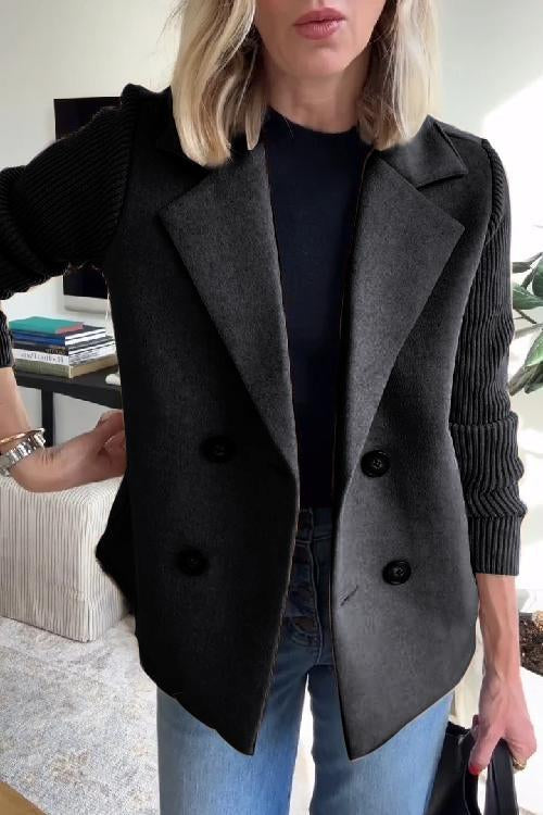 Sorelle™ | Elegante knit-sleeve blazer