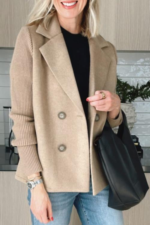 Sorelle™ | Elegante knit-sleeve blazer