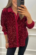 Ciara™ | Shimmer sequin shirt