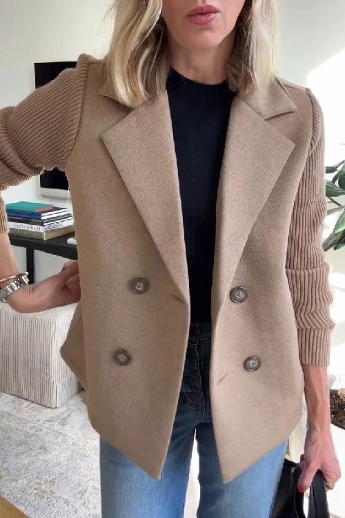 Sorelle™ | Elegante knit-sleeve blazer