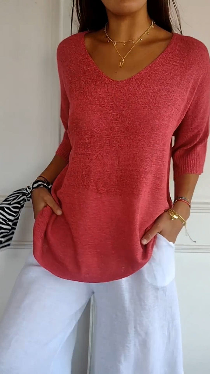 Lauren™ | Casual top met V-hals