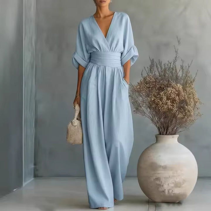 Georgina | Elegante wide-leg jumpsuit met diepe V-hals