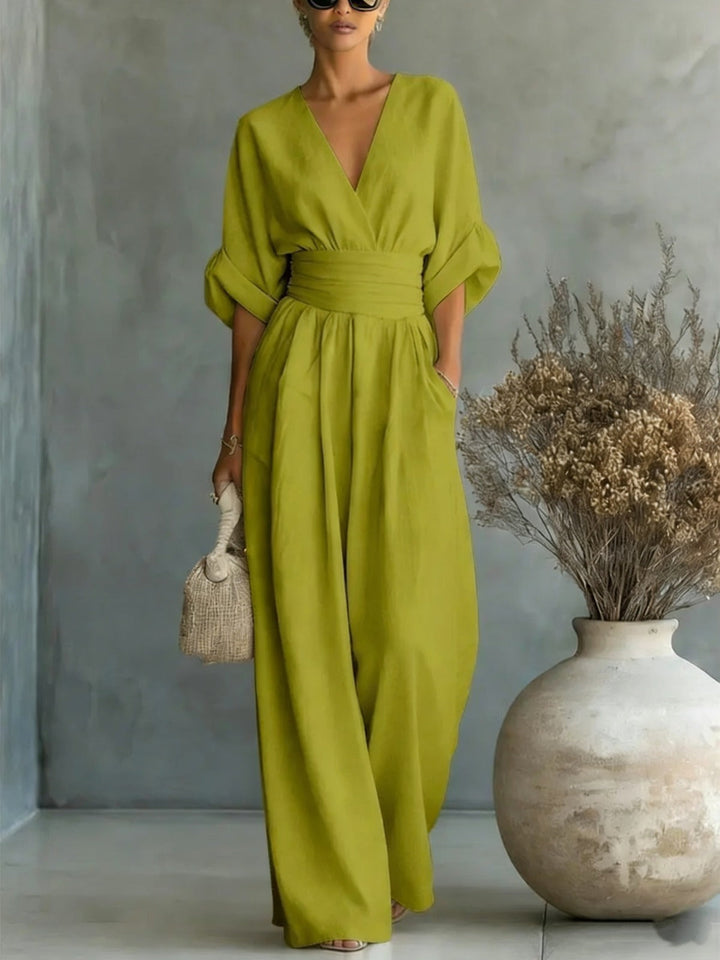 Georgina | Elegante wide-leg jumpsuit met diepe V-hals