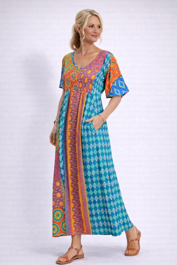 Liora | Met print maxi jurk