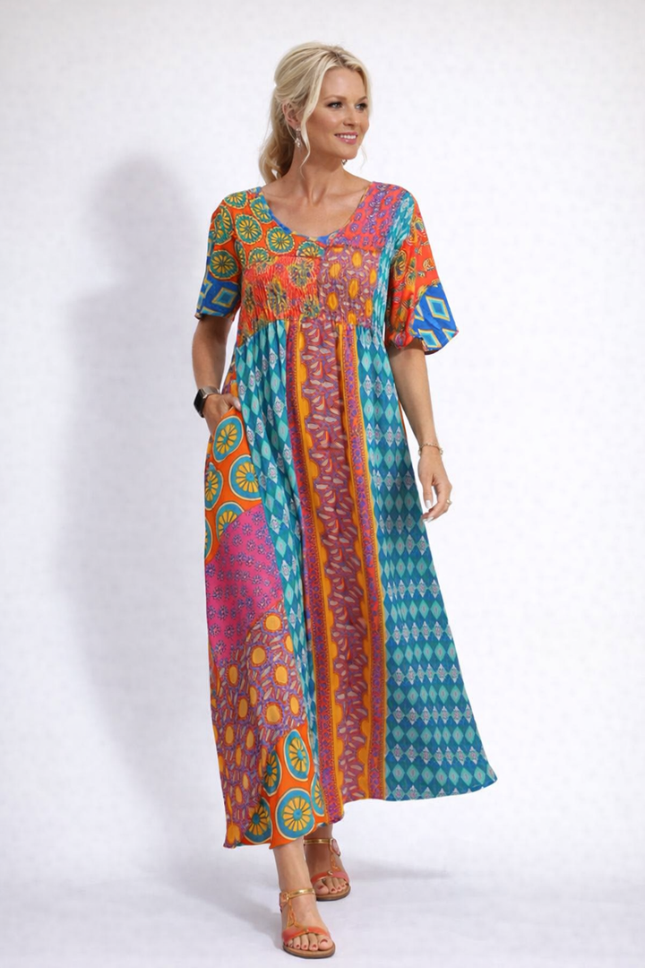 Liora | Met print maxi jurk
