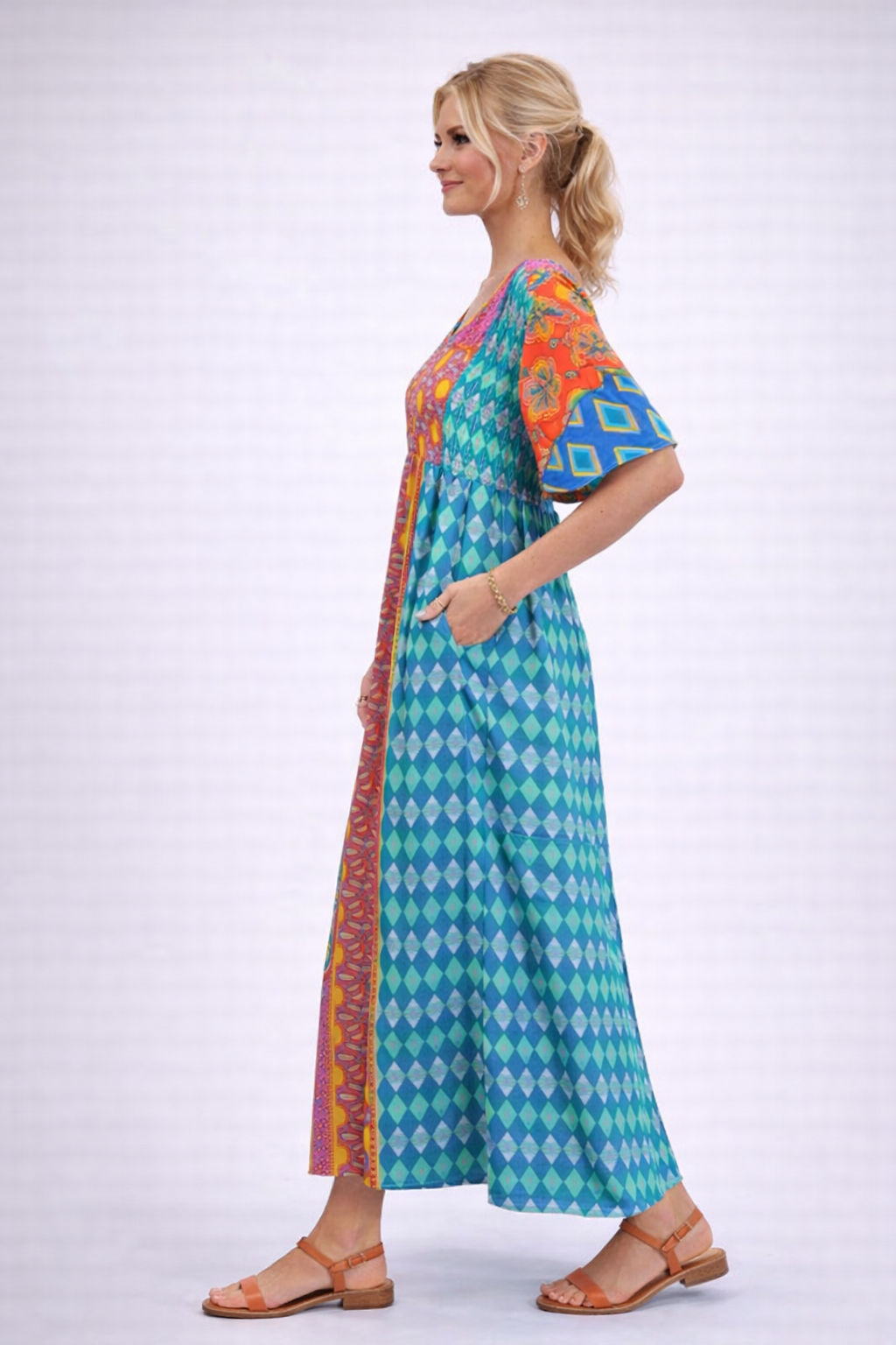 Liora | Met print maxi jurk