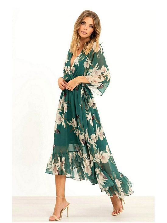 Yasmine™ | Elegante kimono midi jurk