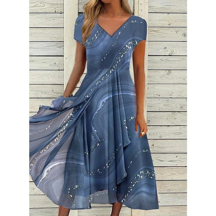 Lyanna™ | Soepel vallende V-hals midi jurk