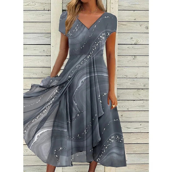 Lyanna™ | Soepel vallende V-hals midi jurk