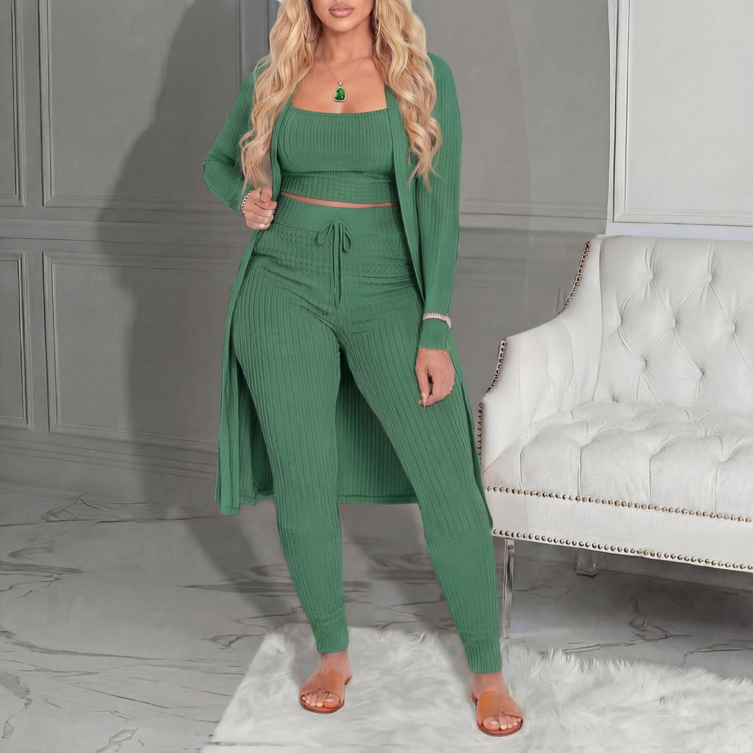 Amarie™ | Cozy three piece vest & leggings co-ord set