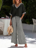 Rosa | Two-piece gestreepte set