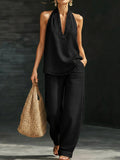 Mary™ | Comfortabele minimalist denim tweedelige set