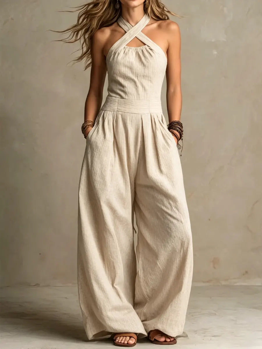 Ingrid | Elegante jumpsuit met overslaghals