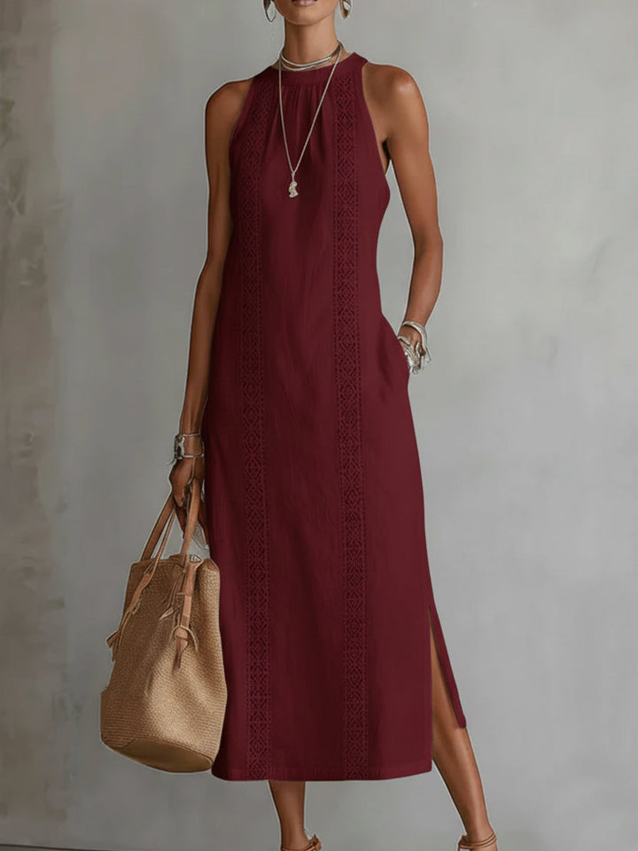Jimena | Cotton linen midi jurk