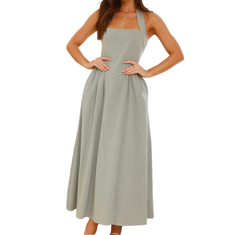 Kate™ | Elegante zonder mouwen high-waist jurk
