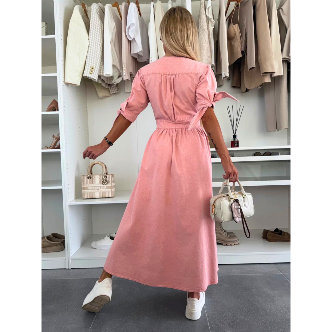 Maelle™ | Elegante V-hals midi jurk