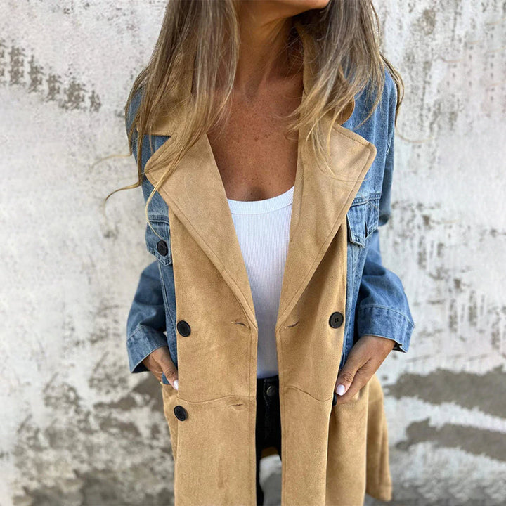Elora™ | Two-tone denim trench