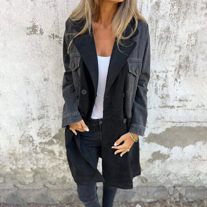Elora™ | Two-tone denim trench
