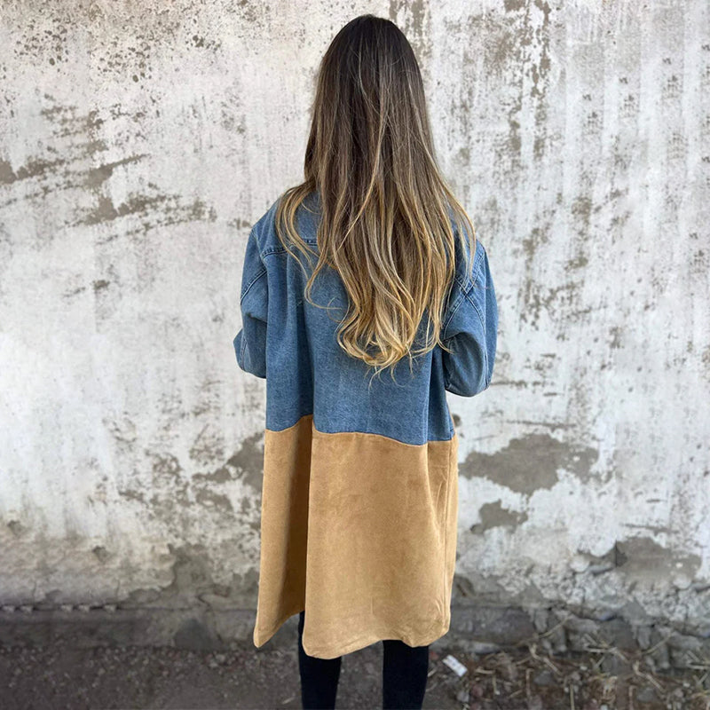 Elora™ | Two-tone denim trench