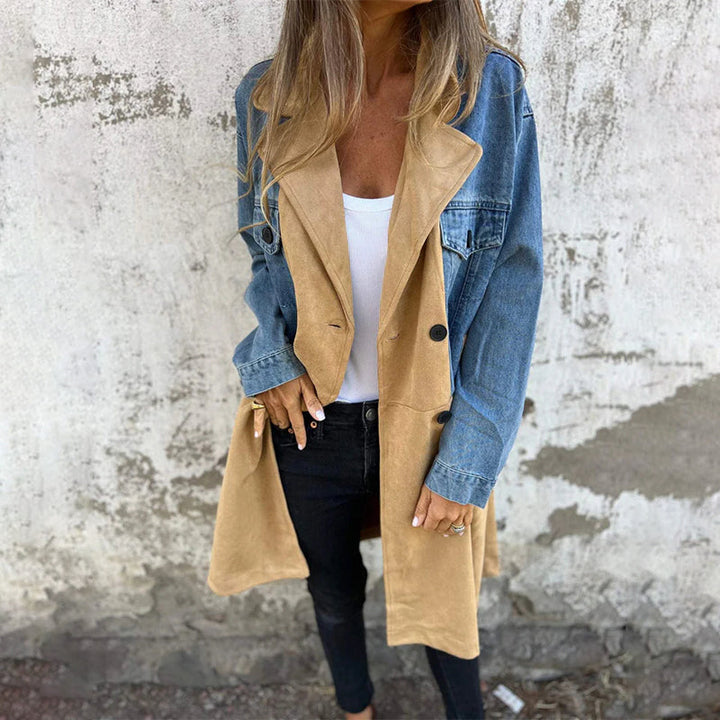 Elora™ | Two-tone denim trench