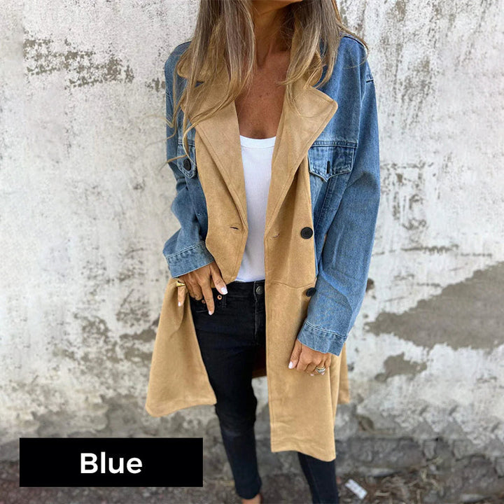 Elora™ | Two-tone denim trench