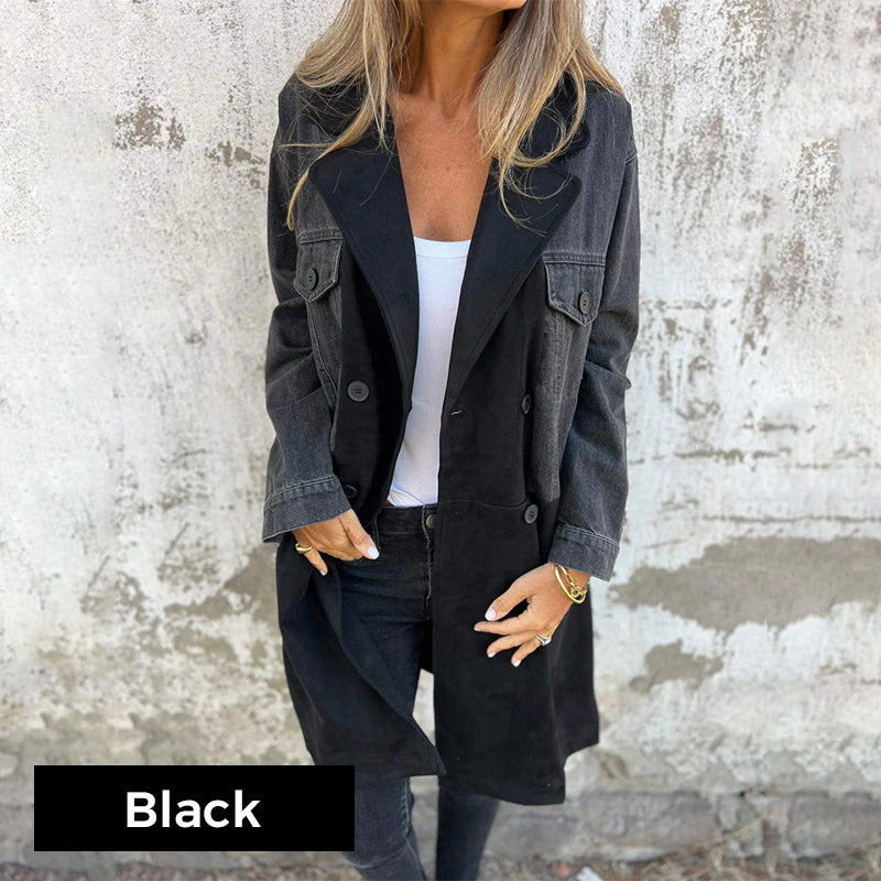 Elora™ | Two-tone denim trench
