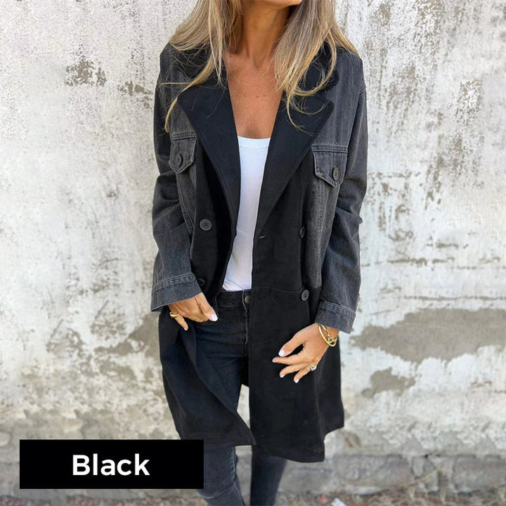 Elora™ | Two-tone denim trench