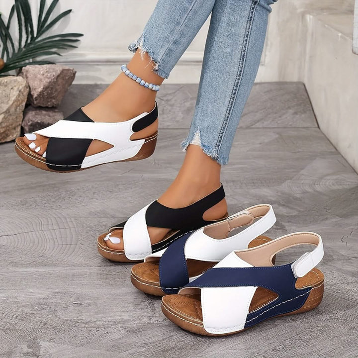 Elina | Comfort sandalen met sleehak