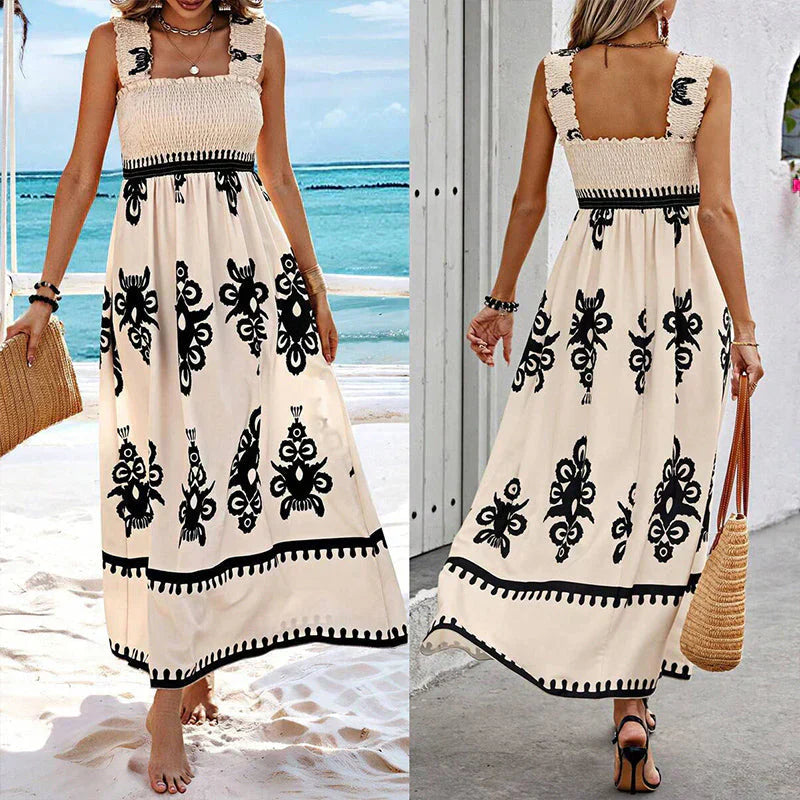 Valencia | Zonder mouwen square neck jurk