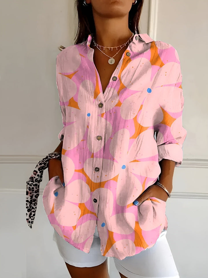 Melodie™ | Elegante bloemen button shirt