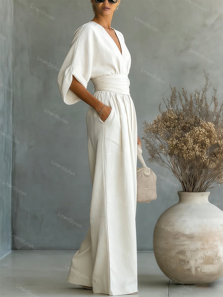 Elira | Essential V-hals jumpsuit