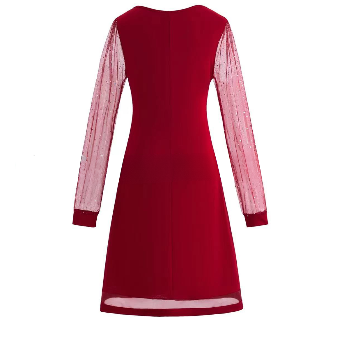 Lila™ | Lace sleeve jurk