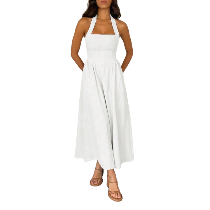 Kate™ | Elegante zonder mouwen high-waist jurk