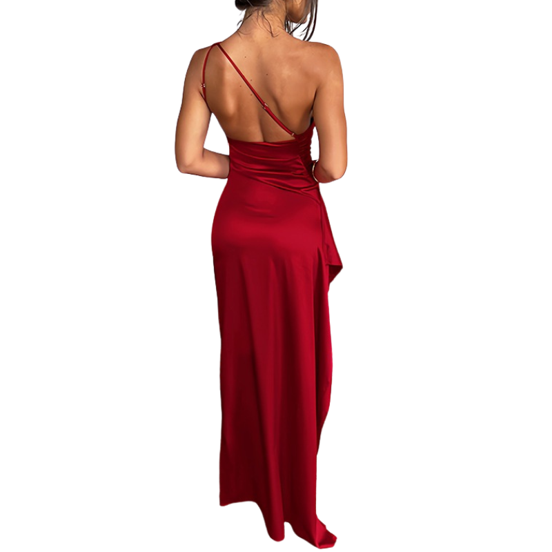 Amber™ | Sophisticated one shoulder maxi jurk