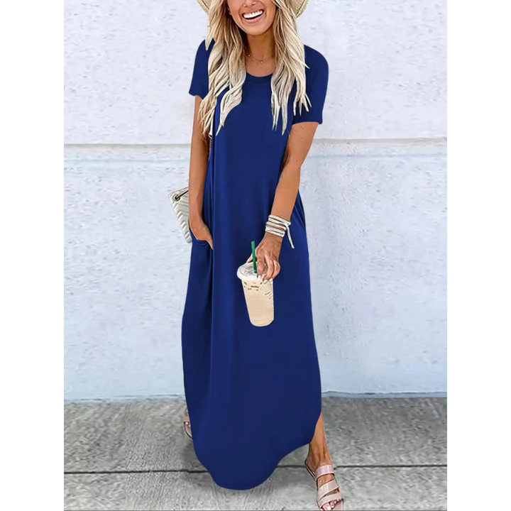 Magessa™ | Everyday relaxte fit ronde hals maxi jurk