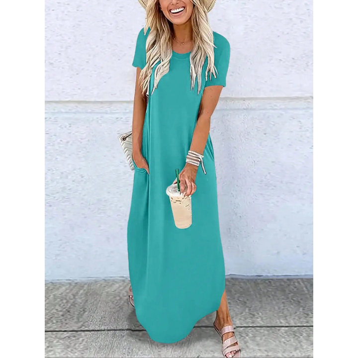 Magessa™ | Everyday relaxte fit ronde hals maxi jurk
