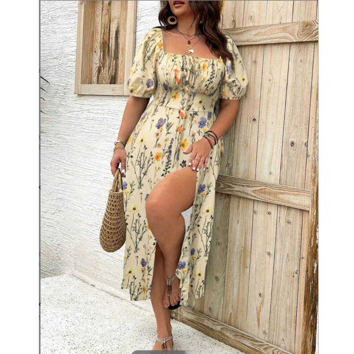 Avenna™ | Comfy elegante summer slit jurk
